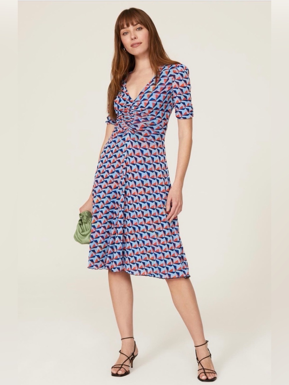 Diane Von Furstenberg~Reversible Short Sleeve Midi Dress~Size Medium~$378~